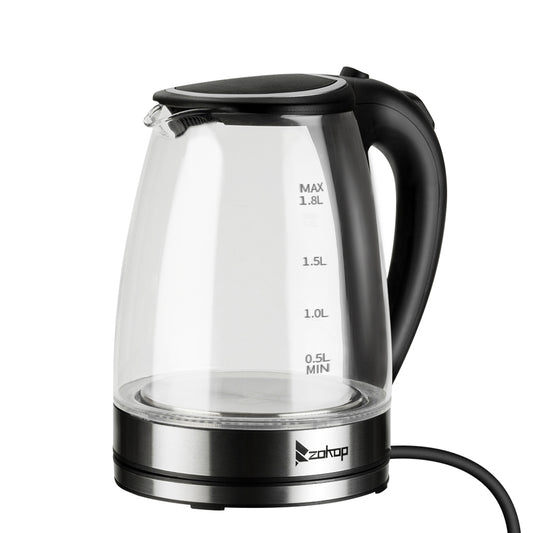1.8L Electric Glass Kettle | 2000W Fast Boil (UK Plug)