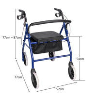 Foldable Rollator Walker with Seat & 8