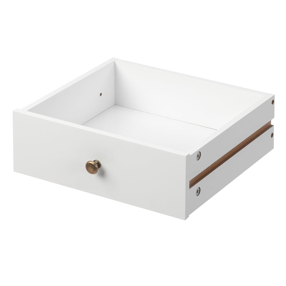 European White 3-Drawer Bedside Table