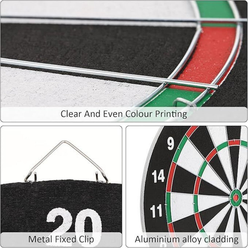 Full-Size 17" Dartboard Set with 6 Darts
