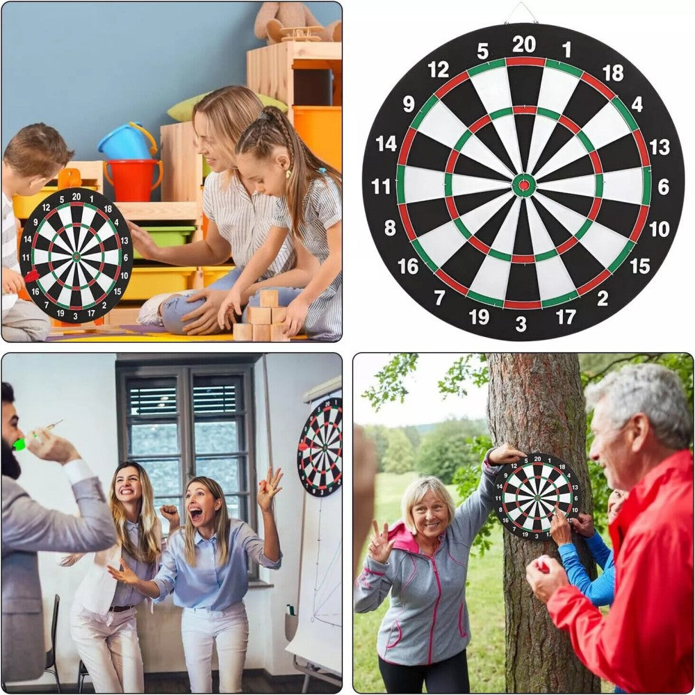 Full-Size 17" Dartboard Set with 6 Darts