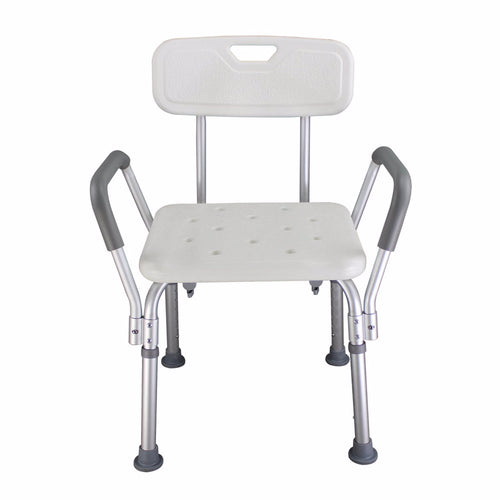 Anti-Slip Aluminium Bath Chair with Back Support