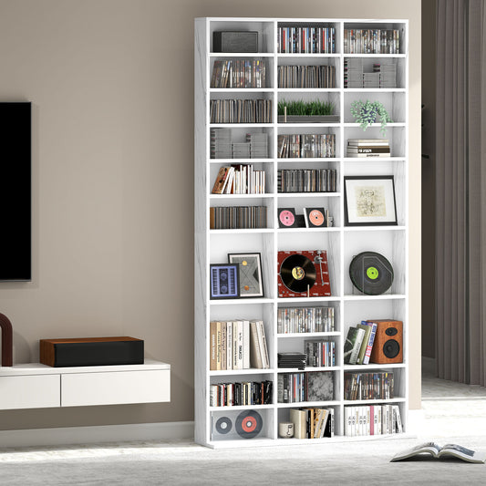 36-Cube Bookcase & Media Organiser – Marble Effect