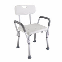 Anti-Slip Aluminium Bath Chair with Back Support