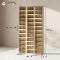 36-Cube Bookcase & Media Organiser – Oak Tone Finish