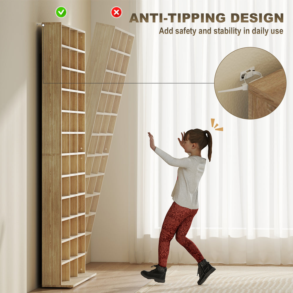 36-Cube Bookcase & Media Organiser – Oak Tone Finish